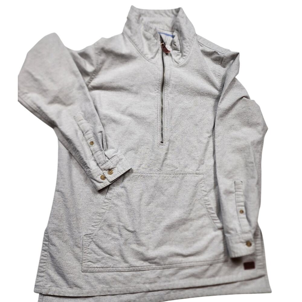LL Bean Pullover Mens Medium Sweatshirt Quarter Zip Outdoor Casual Hiking Rugged